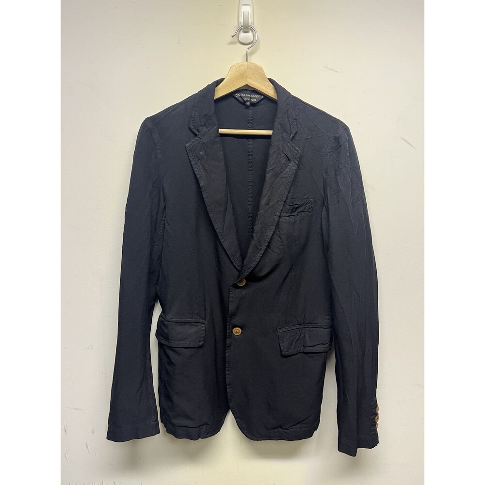 Comme des Garçons Homme Plus Black Blazer – Made in Japan– Brown Buttons - Small
